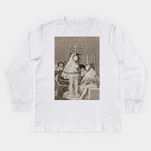 They've Already Got a Seat by Francisco Goya Kids Long Sleeve T-Shirt